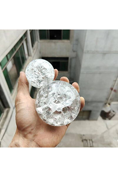 Choice كرة بلورية متشققة للثلج مقاس 5 سم و3/4/5 سم لتزيين نافورة روكي ماونتن ...