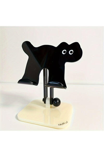 Choice1 حامل هاتف محمول وتابلت على شكل قطة كرتونية سوداء لطيف وجذاب، حامل سطح...