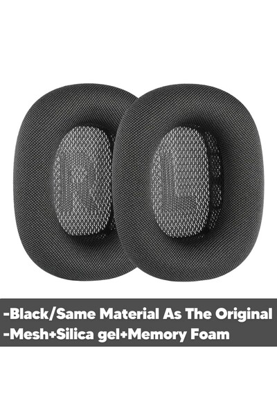 Choice وسائد أذن بديلة سوداء اللون لملحقات سماعات الرأس اللاسلكية Apple Airpods Max وسادة أذن ذاكرة F
