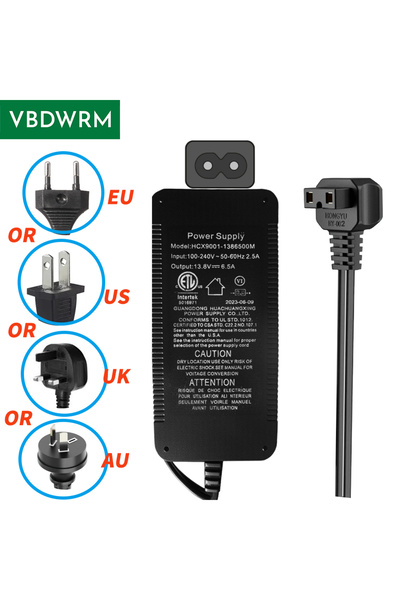 Choice EU PLUG Replacement Power Adapter for 12V Fridge Portable Freezer 110-240V AC Power Cord Charger for