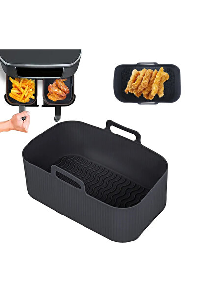 Choice 1 قطعة سوداء، 2 قطعة/1 قطعة صينية سيليكون مستطيلة للفرن، سلة خبز، بطان...