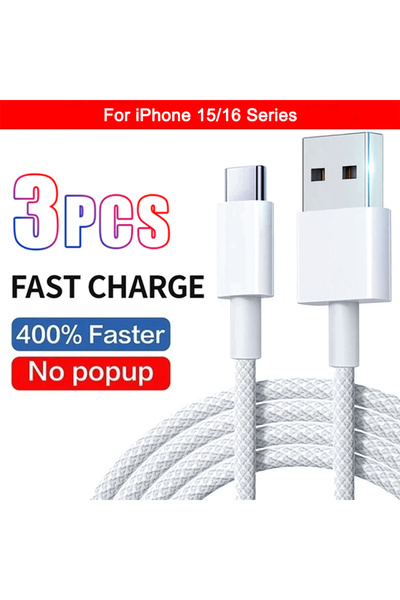 Choice كابل USB من النوع C إلى USB-A بطول 1 متر (3 قطع) يدعم الشحن السريع PD ...