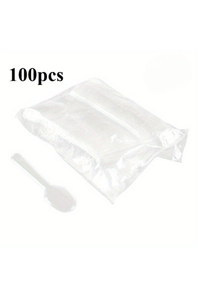 Choice1 100pcs 20/100pcs Mini Clear Plastic Spo Disposable Flatware For Jelly...