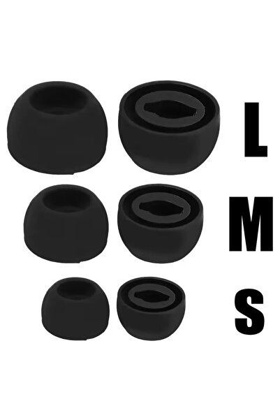 Choice 3 أزواج من أطراف الأذن المصنوعة من السيليكون الأسود (مقاسات صغيرة وكبي...