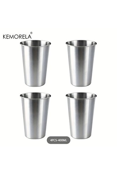 Choice 301-500 مل 4 قطع-400 مل KEMORELA 4 قطع أكواب من الفولاذ المقاوم للصدأ ...