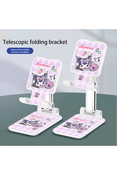 SANRIO Game Kuromi Kuromi Desk Mobile Phone Holder Stand For IPhone IPad Adjustable Desktop Tablet H
