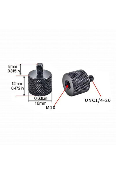 Choice 4 قطع 1 4M إلى m10 F 1/4 ذكر إلى 3/8 أنثى برغي كاميرا من سبائك الألومن...
