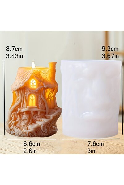 Choice ZL 954 mold 3D DIY Magic Cube House Candle Silicone Mold Elf Tree Hous...