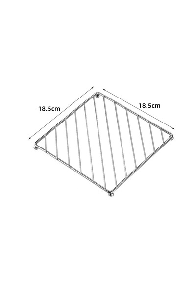 Choice1 18.5x18.5cm A Square Metal Pot Mat Coasters Heat Insulation Pad for B...