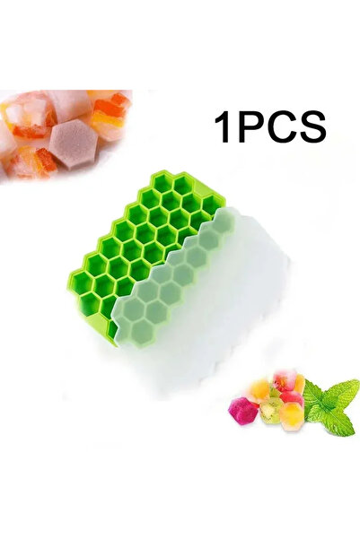 Choice1 قوالب الثلج الخضراء المصنوعة من السيليكون على شكل قرص العسل، قالب سدا...