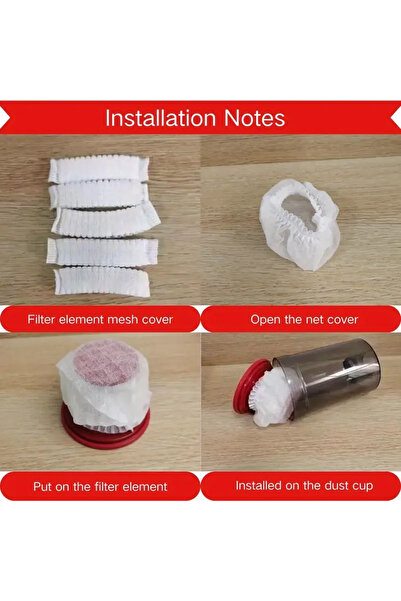 Choice 20pcs Disposable Vacuum Cleaner Filter Protective Cover - Washable Non-woven Fabric for Handheld ...