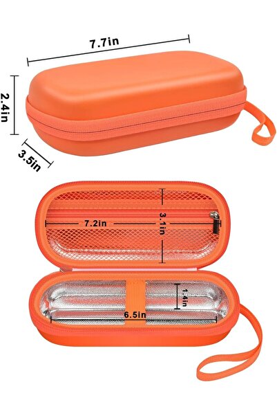 Choice Orange Epipen Medical Carrying Case, Travel Medication Organizer Bag for 2 Epipens or Auvi-Q, Inhale
