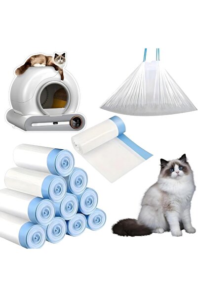 Choice 10 بكرات Tonepie صندوق فضلات القطط ذاتي التنظيف وأكياس البراز مع إغلاق...