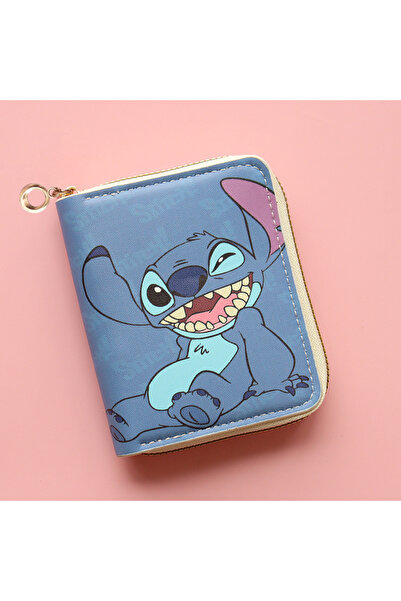 Miniso 03 Disney Stitch Coin Purse Fashion Cartoon Zipper Wallet Kawaii Stude...