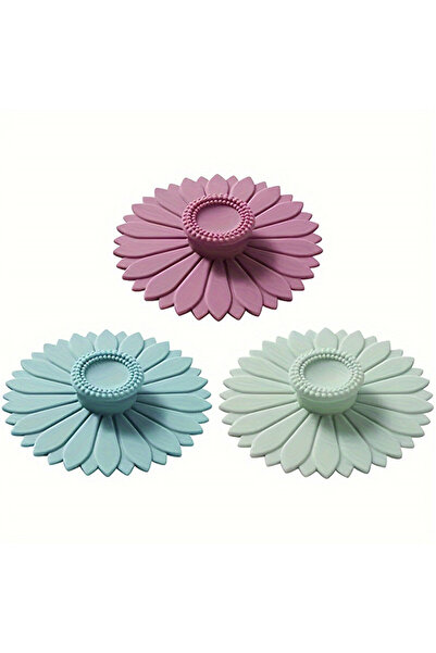 Choice 3 قطع 1/3 قطع أغطية أكواب شرب سيليكون 10.5 سم غطاء كوب دائري إبداعي قا...