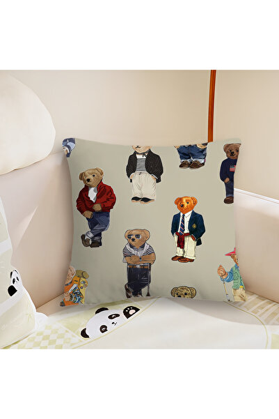 Miniso غطاء وسادة فاخر على شكل دببة بولو بي-بي، مقاس 40×40 سم (16×16 بوصة) من...