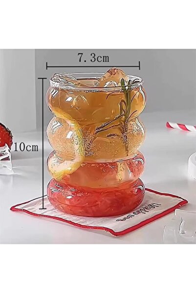 Choice 350ml 350ml Glass Cup Household Corrugated Glass Cup Coffee Milk Cup Transparent Glasses Ice Juice M
