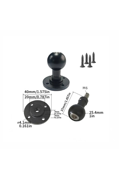 Choice 1 قطعة 25.4 مم M6 40 قاعدة 17/25 رأس كروي 40 مم قاعدة محول سلسلة مشبك ...