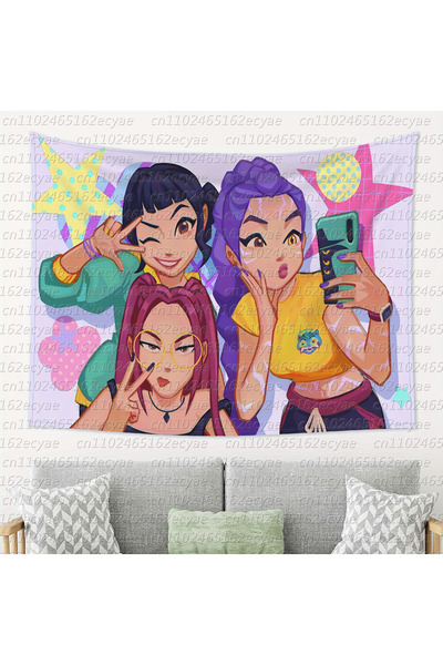 Choice نسيج جداري T-1 KPop Demon Hunters مقاس 40×60 سم، ديكور جداري لصيادي ال...