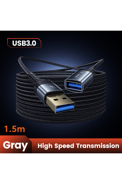 Toocki كابل تمديد USB 3.0 بطول 1.5 متر من ذكر إلى أنثى، نقل عالي السرعة 5 جيج...