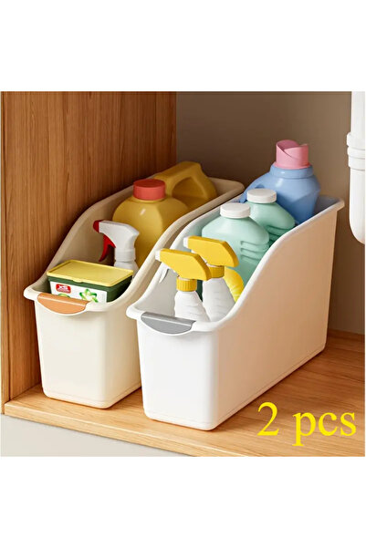 Choice مجموعة صناديق تخزين بلاستيكية منحنية باللونين الأصفر والأبيض - صناديق ...