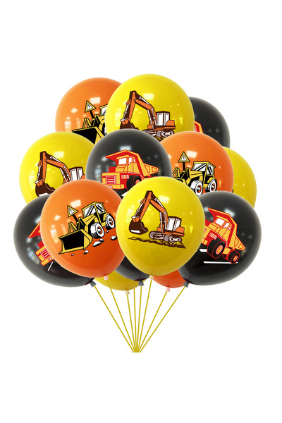 Choice 12INCH Agate 10Pcs Construction Tractor Theme Excavator Balloons Racin...