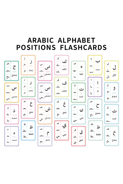Choice 28pcs 28pcs Arabic Educational Alphabet Flash Cards For Arabic Beginner Or Early Tutoring School Int