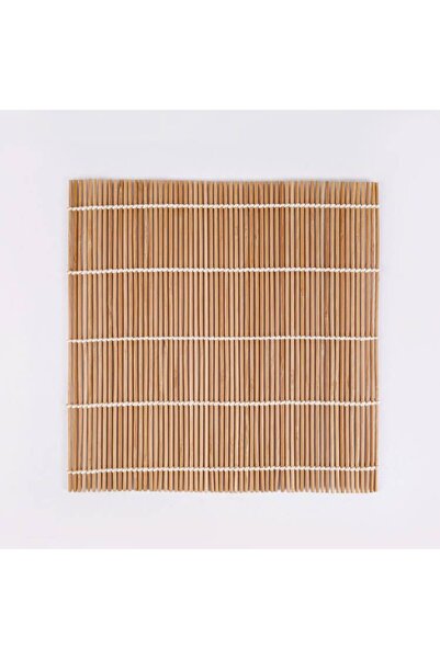 Choice3 حصيرة لف السوشي المصنوعة من الخيزران باللون البني مقاس 24 سم، أدوات ا...