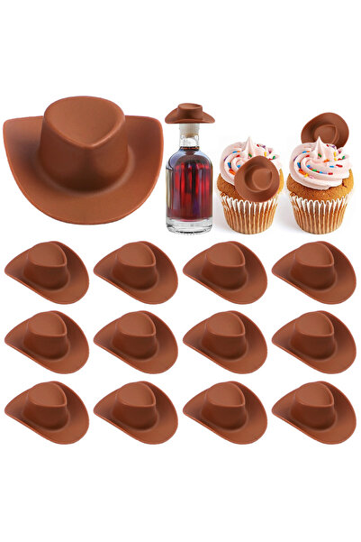 Choice 20Pcs Brown 10/30/50Pcs Mini Cowboy Hats DIY Bottle Cupcake Topper For...