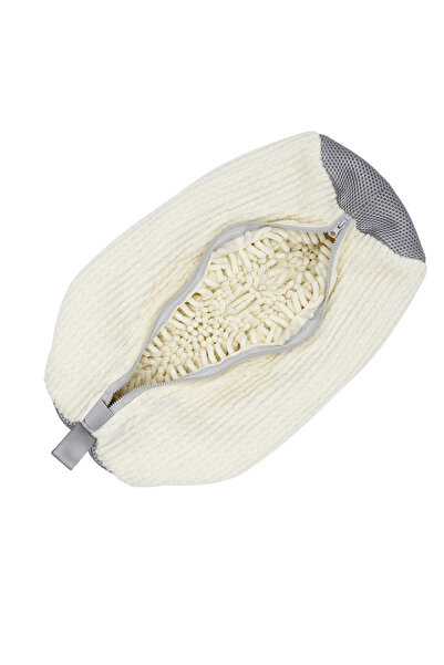 Choice1 WHITE 1pc Fluffy Fiber 360° Surround Cleaning Shoe Washing Bag - Reus...