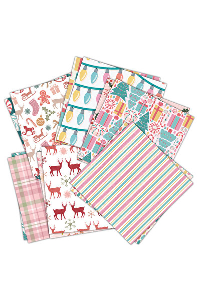 Choice 12 قطعة من ورق سجل القصاصات الكريسماسي القديم، تصميم شجرة الكريسماس، و...