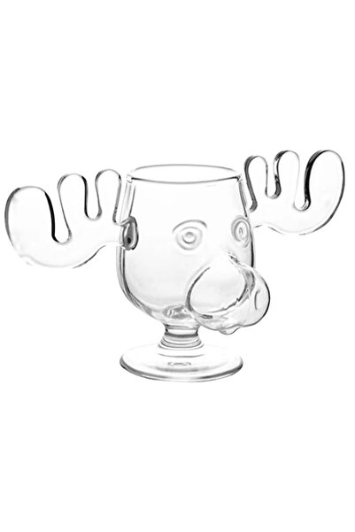 Choice 240ml Clear 240ml 8oz Christmas Mug Christmas Reindeer Head Creative Elk Glass Milk Glass Wine Beer