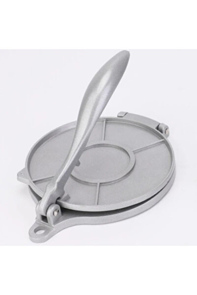 Choice صانعة تورتيلا فضية مقاس 20 سم مصنوعة من سبائك الألومنيوم، أداة يدوية لصنع فطيرة البيتزا وعجينة التورتيلا