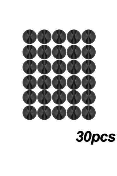 Choice 30 × منظم كابلات صغير أسود 5/50 قطعة، مشابك كابلات شحن USB، منظم سلك م...