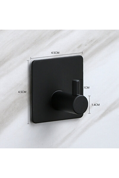 Choice Black 4pcs 1/2/4pcs Adhesive Heavy Duty Wall Hooks, Waterproof Stainless Steel Hooks For Hanging Coa