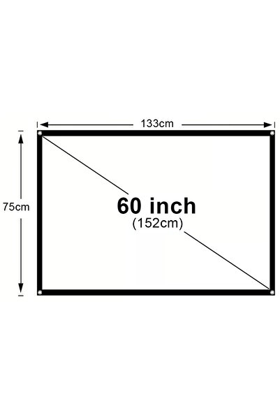 Choice شاشة عرض محمولة عالية السطوع مقاس 60 بوصة مضادة للضوء مع ستارة معدنية عاكسة
