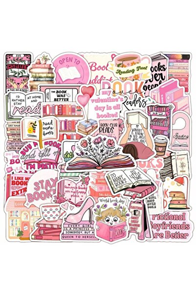 Choice 50 قطعة من ملصقات الكتب الوردية اللطيفة للطلاب، هدايا موسم المدرسة، سج...