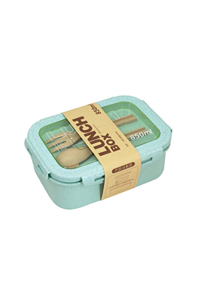 Choice 850ml 1 2 Green 850ml Divided Lunch Box Portable Large Capacity Microw...