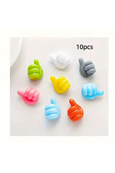 Choice 10 قطع عشوائية من 10 قطع من مشابك الكابلات اللاصقة على شكل يد كرتونية،...