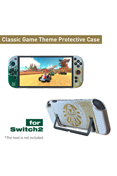 Choice حافظة H لجهاز NS Switch 2 ذات هيكل صلب قابل للرسو وغطاء واقٍ وغطاء رقي...