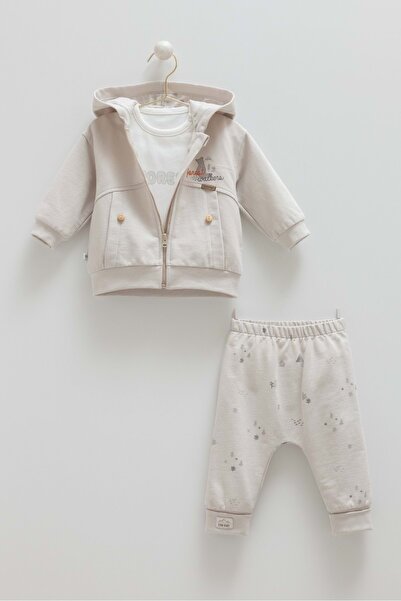 Caramell Cool Mountain Triple Bottom Top Set Gray