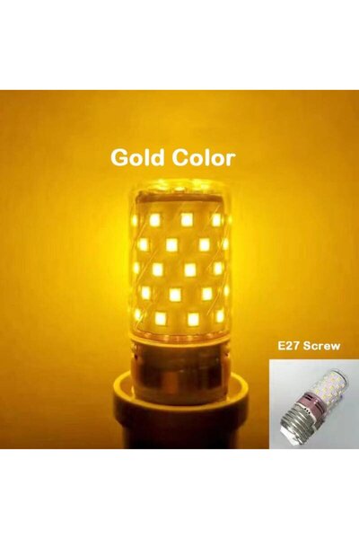 Choice لمبة E27-12 وات ذهبية لمبة ذرة ملونة E27 LED 12 وات وردي أحمر أزرق أخض...