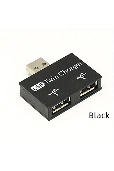 Choice محول موزع USB 2.0 أسود، موزع USB مزدوج، محول USB ذكر إلى 2 منفذ أنثى ل...