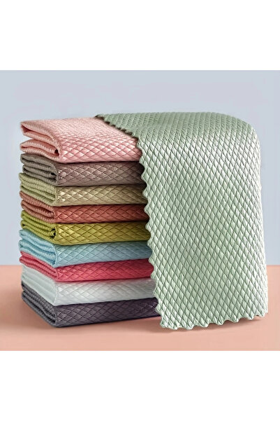 Choice1 ١٠ قطع من قماش تنظيف الزجاج المصنوع من الألياف الدقيقة بألوان عشوائية...