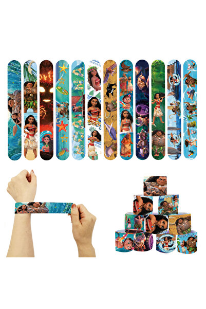 Choice 24pcs Slap Bracelet Moana 2 Princess Slap Bracelets Party Favor Gift Goodie Bag Fillers Simia Snap B