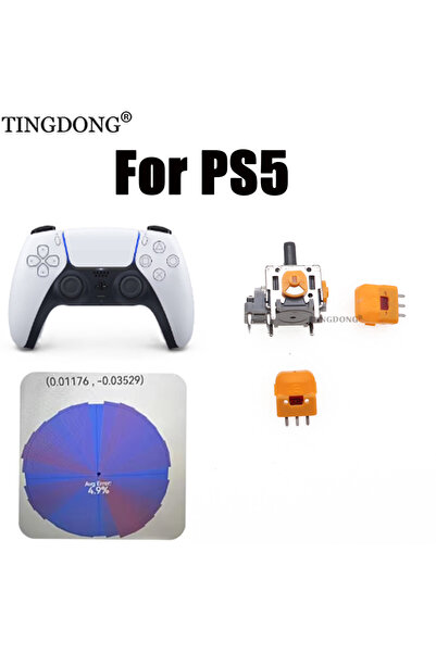 TingDong 5 قطع لجهاز PS5 لجهاز PS5 PS4 عصا تحكم تناظرية بتأثير هول الإصدار 5 لجهاز بلاي ستيشن 5 4 DualSense عالية الدقة