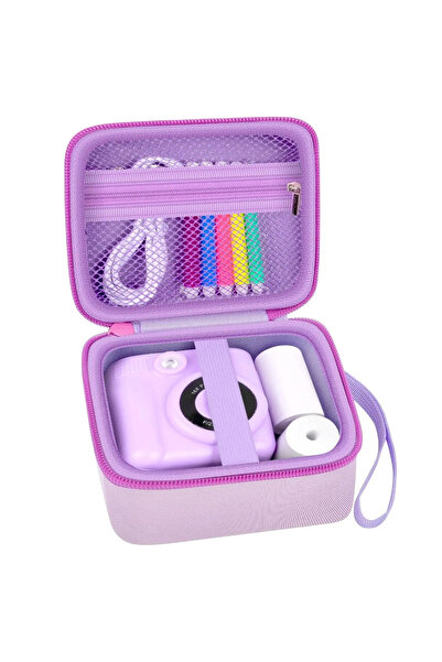 Choice حقيبة تخزين كاميرا الطباعة الفورية للأطفال من لافندر - متوافقة مع ESOX...