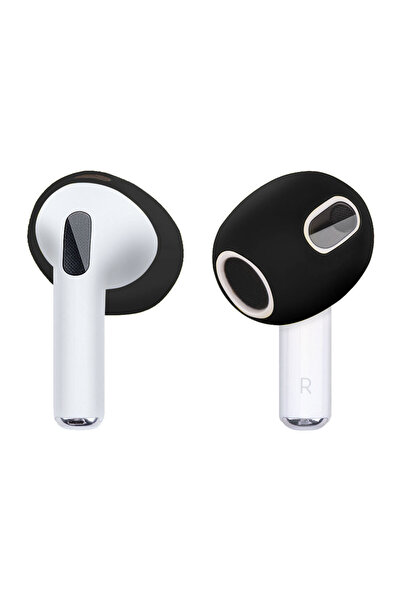 Choice وسادات أذن من السيليكون الأسود المطري لسماعات Airpods 3 اللاسلكية، أغط...