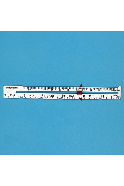 Choice WHITE New Metal Sliding Guage Sewing Measuring Tool Sewing Guage For Q...