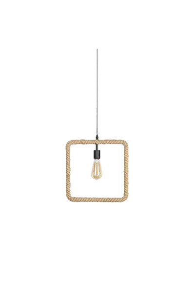 HAMER Modern square pendant lamp made of thick rope